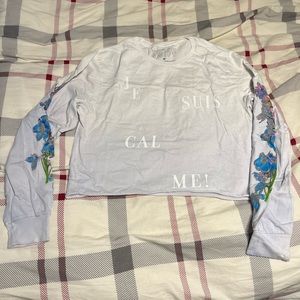 Taylor Swift Lover ombré Je Suis Calme long sleeve crop top